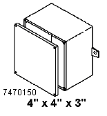 4" x 4" x 3" deep plastic junction box