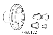 Eyeball wall inlet fitting, white complete