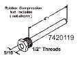 PVC drywell, 4" immersion