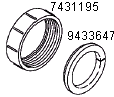 Hydro Quip 2" split nut and retainer ring