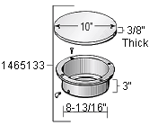 Filter niche with cover for deck mount