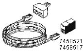 extension with 2 to 1 connector phone plug