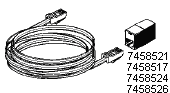 extension w / 2 to 1 connector phone plug