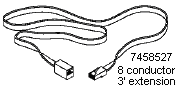 3 extension w/1 to 1 connector phone plug