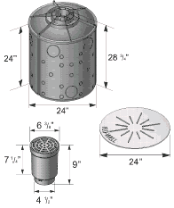 Ideal drain sump for filter back wash