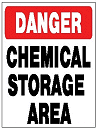 Danger Chemical Storage Sign