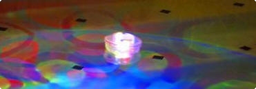 Underwater Light Show disco ball creates a dramatic light show