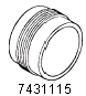 1-1/2" union tailpiece for heat sinks